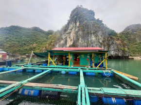 Floating house in Cai Beo Fishing village